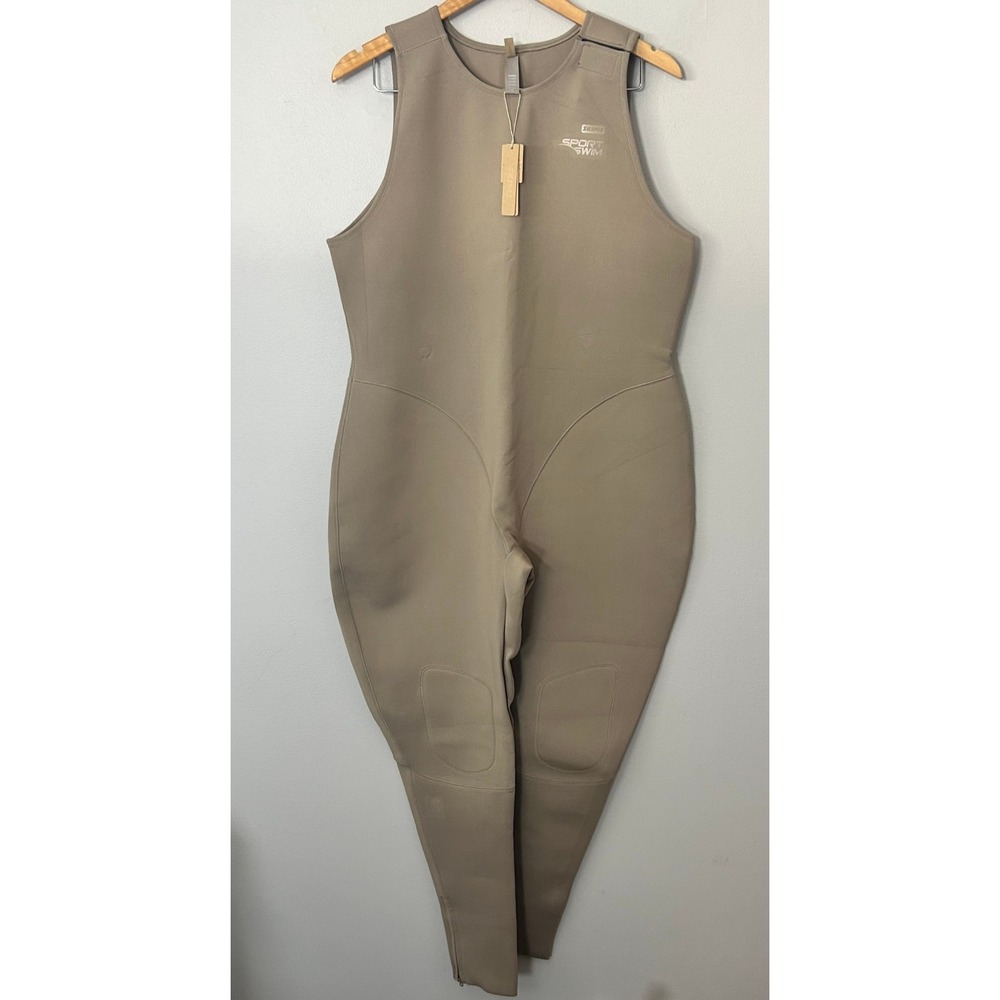 SKIMS Sport Swim Wetsuit Women 3X Ochre Sleeveless Full Length Bodysuit NWT